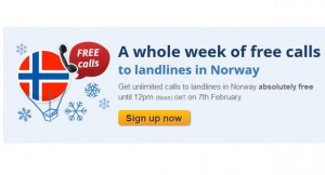 Free Calls to Norway