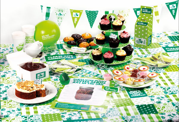 Free Coffee Morning Kit (Cake Flags, Table Cover) from Macmillan Support