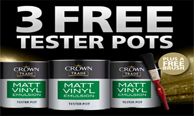 Free Paint Tester Pots and Free Brush