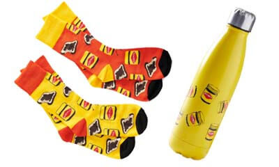 Free Vegemite Socks and Water Bottles