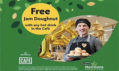 Free Jam Doughnut with Hot Drink purchase